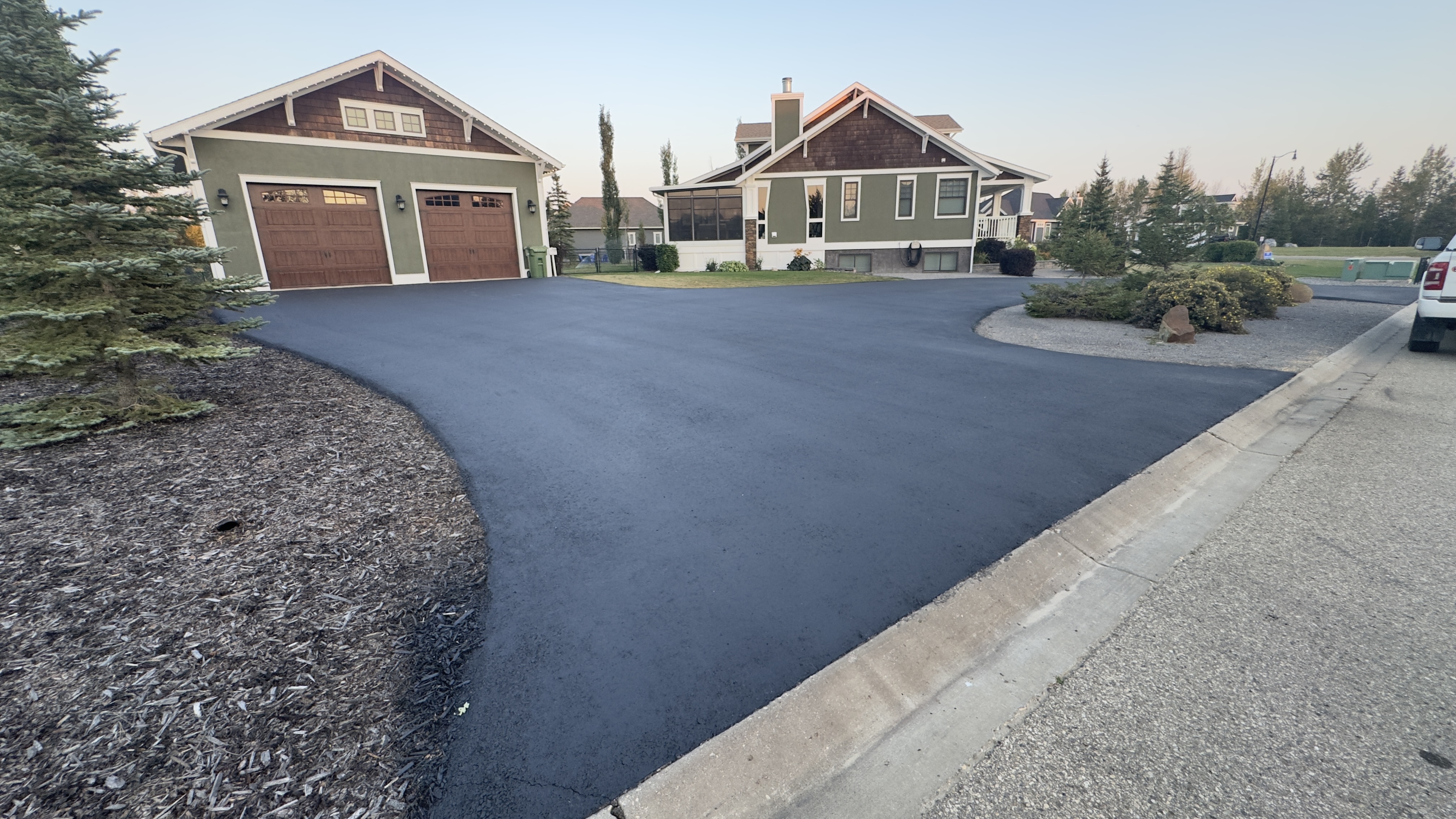 GoNano treated driveway at Gull Lake, AB